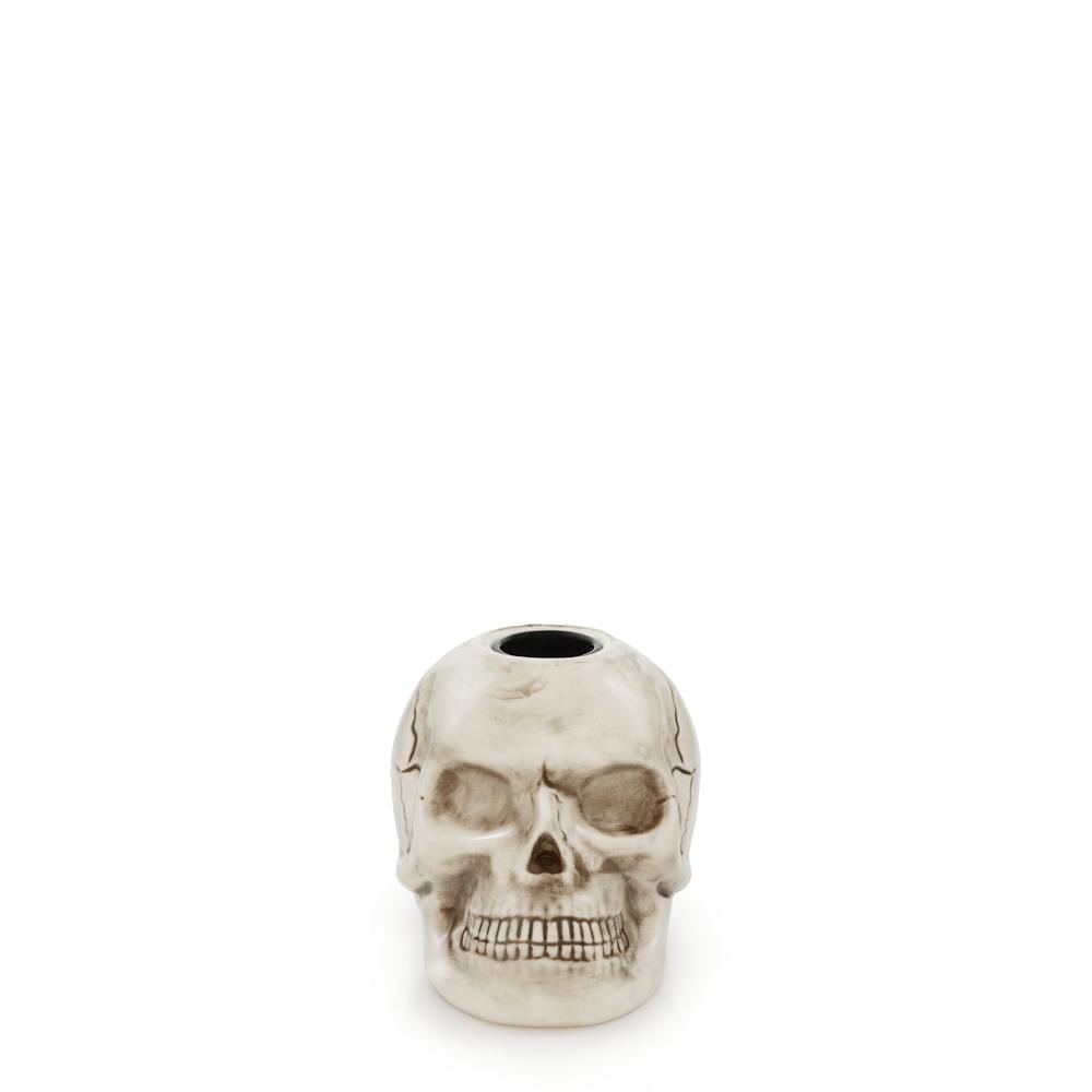 Halloween Skull Porcelain Taper Holder